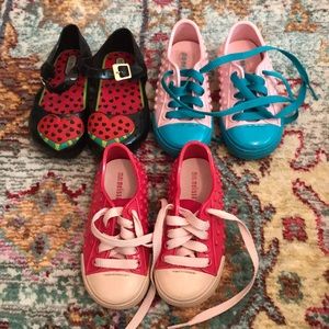 Lot of 3 Mini Melissa Shoes size 7